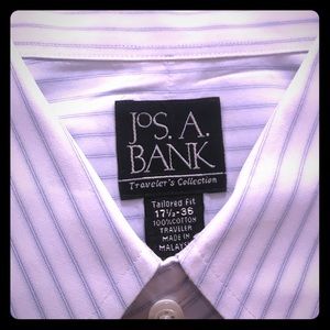 Jos A Banks - White with Blue Strips